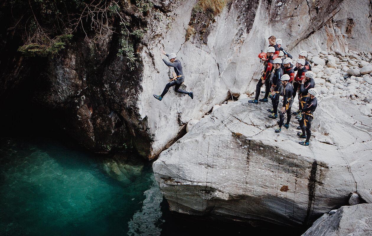Action und Adrenalin Pur beim Canyoning im Naturpark Zillertaler Hauptkamm