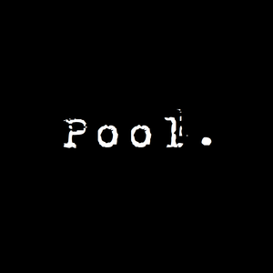 Pool. Logo auf schwarzem Hintergrund 